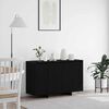 vidaXL Credenza Rovere nero 120 x 41 x 75 cm Legno multistrato