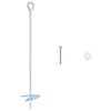 vidaXL Ancora per Terra 10 pz &Oslash;10 x 50 cm Metallo Galvanizzato Argento