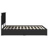 vidaXL Letto con Contenitore Nero 150 x 200 cm Legno multistrato