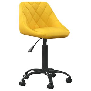 vidaXL Sedia da Ufficio Giallo Senape in Velluto