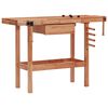 vidaXL Banco da Lavoro da Carpenteria con Cassetto e 2 Morse in Legno