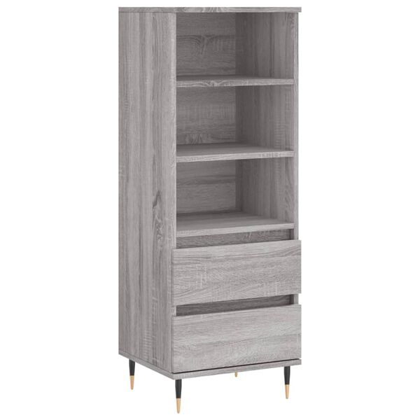 vidaXL Credenza Grigio Sonoma 40x36x110 cm in Legno Multistrato