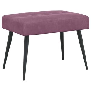 vidaXL Panchina con bottoni imbottiti Viola 60 x 40 x 45 cm Velluto
