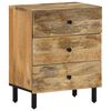 vidaXL Comodino 50x33x60 cm in Legno Massello di Mango