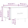 vidaXL Tavolini da Salotto 2 pz Neri 50x50x40 cm in Legno Multistrato