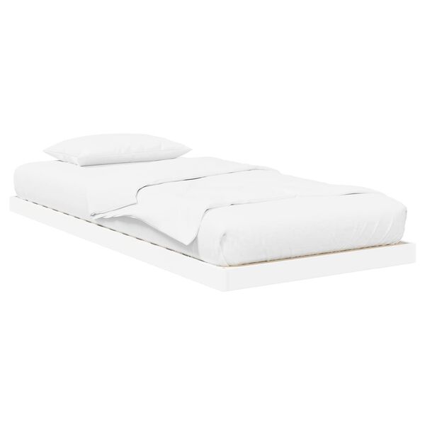 vidaXL Struttura letto a terra Bianco 80 x 200 cm Legno multistrato