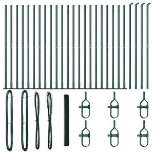 vidaXL Recinzione esagonale con base in cemento 50 x 1,4 m Verde Rete