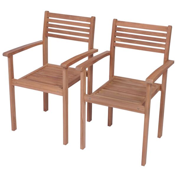 vidaXL Sedie da Giardino 2 pz con Cuscini Rosso Vino Massello di Teak