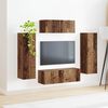 vidaXL Set mobile TV 3 pcs Rovere fum&eacute; Legno multistrato