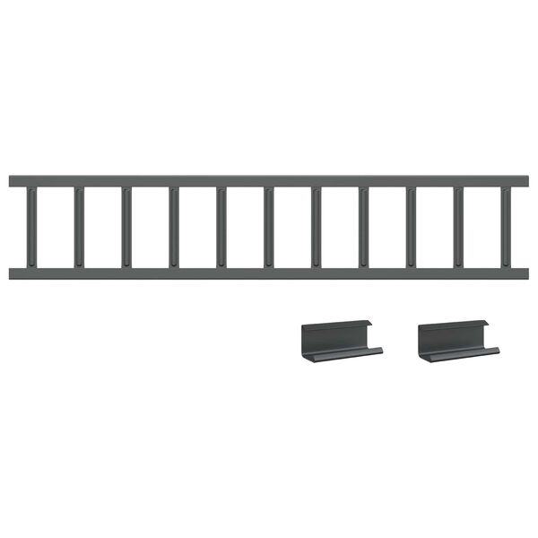 vidaXL Guardia per neve sul tetto Antracite 1200 x 2,5 x 20 cm Acciaio