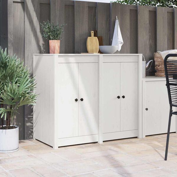 vidaXL Porta da cucina 2 pcs Bianco 50 x 9 x 82 cm