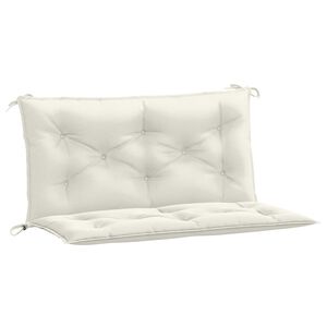 vidaXL Cuscini Panca Giardino 2pz Crema M&eacute;lange 100x50x7cm Tessuto