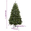 vidaXL Albero Natale Incernierato con 300 LED e Palline 210 cm