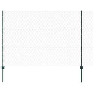 vidaXL Recinzione esagonale con palo 25 x 1,5 m Verde Rete