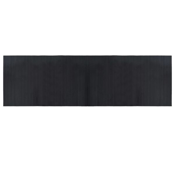 vidaXL Tappeto Rettangolare Nero 60x200 cm in Bamb&ugrave;