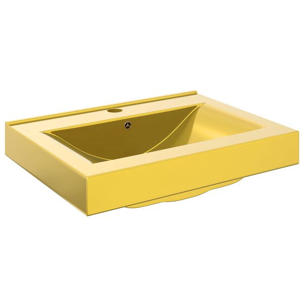 vidaXL Lavandino con Troppopieno 60x46x16 cm in Ceramica Oro