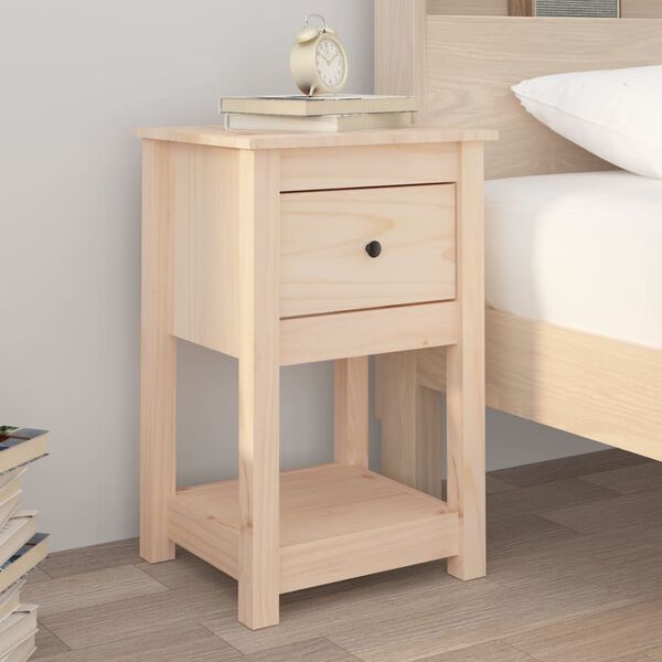 vidaXL Comodini 2 pz 40x35x61,5 cm in Legno Massello di Pino