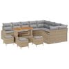vidaXL Set Divano da Giardino con cuscino 13 pcs Beige e Grigio Chiaro