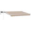 vidaXL Cornice per Tenda Manuale con LED Beige 2,5 x 2 m