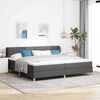 vidaXL Letto a molle con materasso Grigio scuro 200 x 200 cm Tessuto