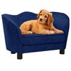 vidaXL Divano per Cani Blu 66x43x40 cm in Peluche