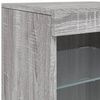vidaXL Credenza con Luci LED Grigio Sonoma 41x37x67 cm