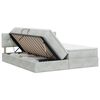vidaXL Letto con Contenitore con testiera 2 pz Grigio Chiaro