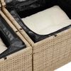 vidaXL Set Divano da Giardino con cuscino 3 pcs Beige Poly Rattan