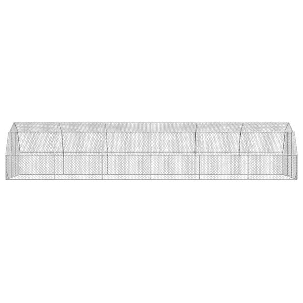 vidaXL Recinto per Polli 2,5x12x2,25 m in Acciaio Zincato