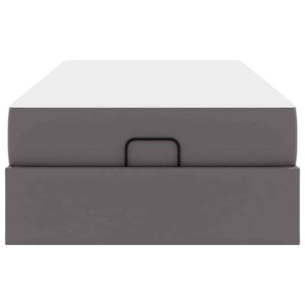 vidaXL Struttura letto con materasso con materasso Grigio 90 x 190 cm