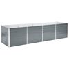 vidaXL Letto Rialzato Giardino in Acciaio Zincato 320x80x77 cm Grigio