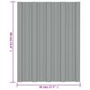 vidaXL Pannello per tetto 36 pcs Grigio 60 x 45 cm Acciaio zincato