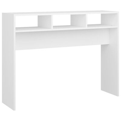 vidaXL Tavolino Consolle Bianco 105x30x80 cm in Legno Multistrato