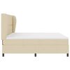 vidaXL Letto a molle con materasso Crema 200 x 200 cm Tessuto