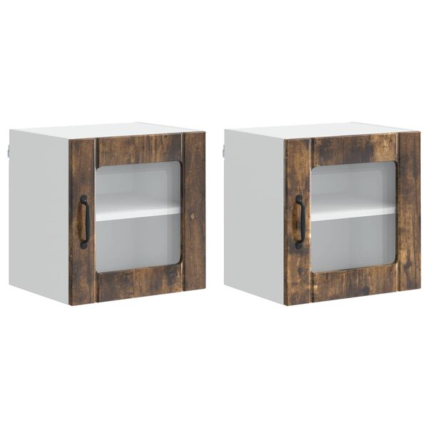 vidaXL Mobile da cucina 2 pcs Rovere fum&eacute; 40 x 31 x 40 cm