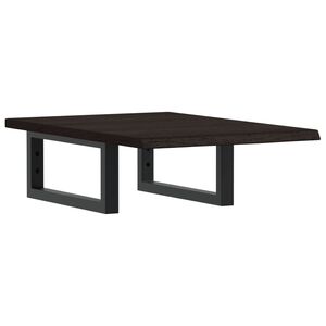 vidaXL Ripiano a Parete per Lavabo in Acciaio e Massello di Rovere