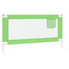vidaXL Sponda Letto di Sicurezza per Bambini Verde 160x25cm in Tessuto
