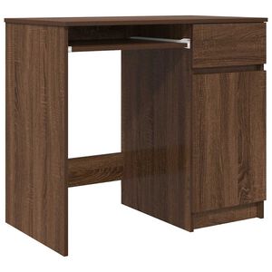 vidaXL Scrivania Rovere Marrone 86x49x76 cm in Legno Multistrato