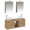 vidaXL Set di Armadi da Bagno 5 pcs Rovere Artigianale