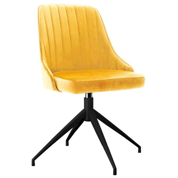 vidaXL Sedie da Pranzo 2 pz Gialle in Velluto