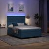 vidaXL Letto a Sorgente LED Blu Scuro 140 x 200 cm Velluto