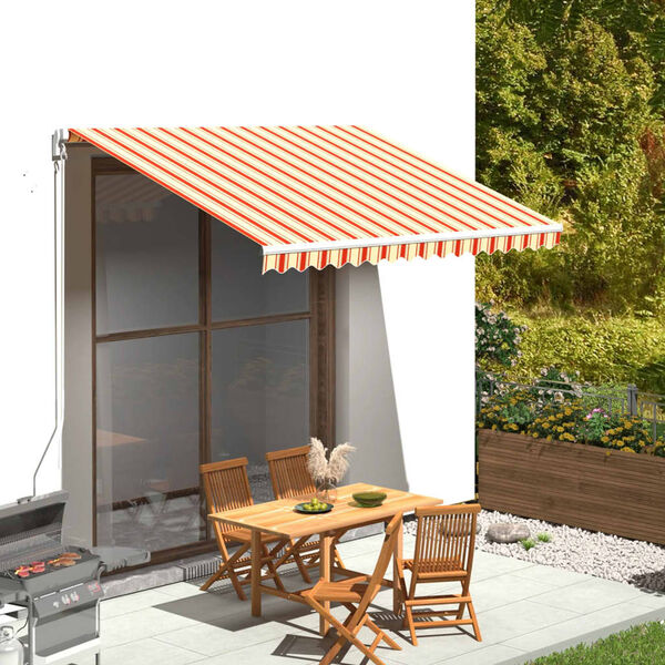 vidaXL Tessuto Ricambio per Tenda da Sole Giallo e Arancio 3,5x2,5 m