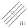 vidaXL Grate per Finestre Regolabili 4 Barre Trasversali 700-1050 mm