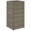 vidaXL Fioriere da Giardino 2 pz Grigie 30x30x60 cm in Polyrattan