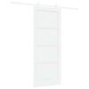 vidaXL Porta scorrevole Bianco 83 x 202 cm Legno Massello di Pino