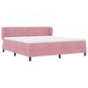 vidaXL Letto a molle con materasso Rosa 180 x 200 cm Velluto