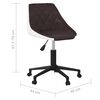 vidaXL Sedie da Pranzo Girevoli 4 pz Marrone e Bianco in Similpelle