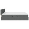 vidaXL Letto con Contenitore Grigio scuro 200 x 200 cm Pelle Sintetica