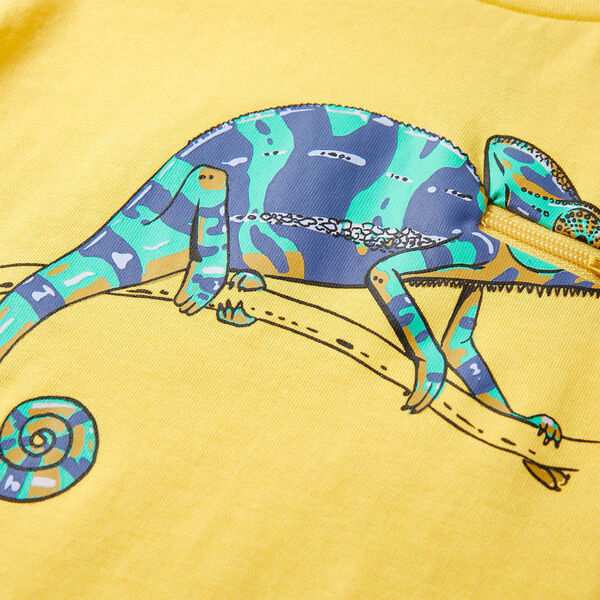 Maglietta da Bambino a Maniche Corte Ocra Chiaro 116