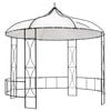 vidaXL Gazebo 300x290 cm Bianco Rotondo